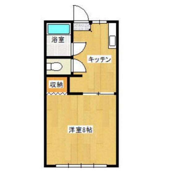 パール北山(1K/2階)の間取り写真