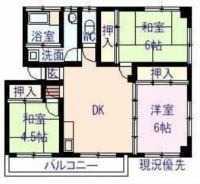 田口コーポ(3DK/2階)の間取り写真