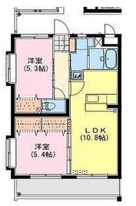 グレイスルピナス(2LDK/2階)の間取り写真