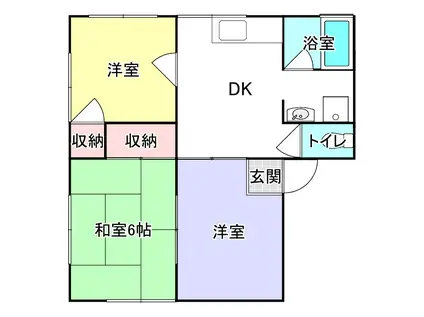 コスモハイツ(3DK/1階)の間取り写真