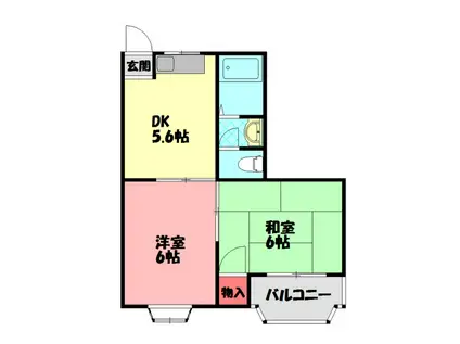 サンファミリー守口II(2DK/2階)の間取り写真