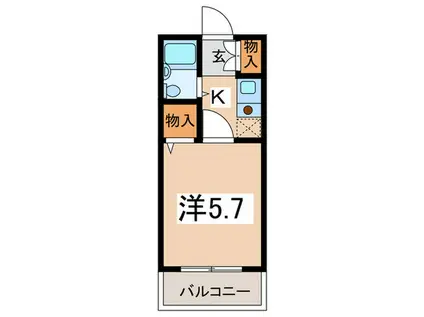 Mステージ横浜(1K/1階)の間取り写真