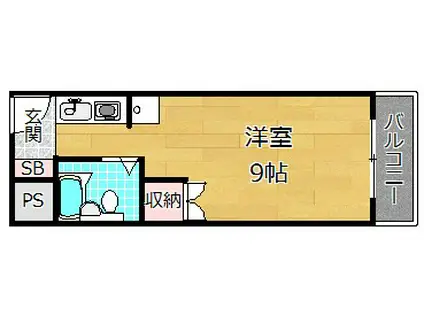 プルミエール枚方(ワンルーム/3階)の間取り写真