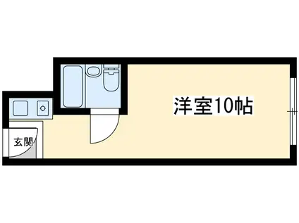 ステュディオ新大阪(ワンルーム/3階)の間取り写真