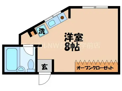 プライムマンション江里町(ワンルーム/2階)の間取り写真
