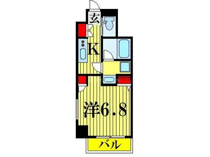LOG本所吾妻橋(1K/6階)の間取り写真
