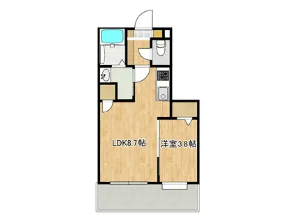 BLOSS(1LDK/1階)の間取り写真
