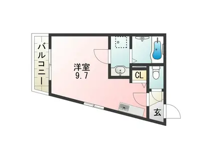 ALEGRIA天王寺東(ワンルーム/2階)の間取り写真