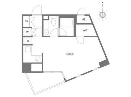 エムジー目黒駅前(ワンルーム/9階)の間取り写真