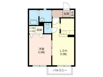 シャーメゾン スターグランツ大宮G(1LDK/1階)の間取り写真