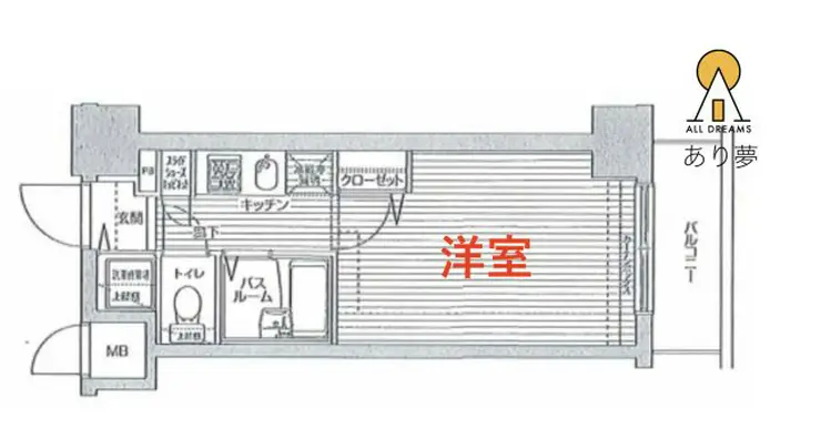 フェニックス伊勢佐木町 4階階 間取り