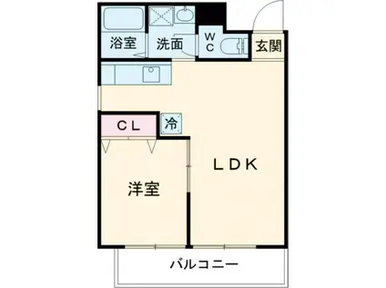 プレミール小野王子町(1LDK/4階)の間取り写真