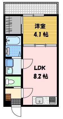 MODERN PALAZZOレイール(1LDK/1階)の間取り写真