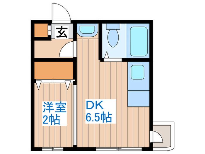 中島公園マンション(1DK/2階)の間取り写真