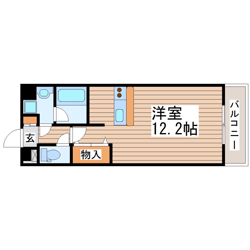 アーバンフラッツ小田原(ワンルーム/2階)の間取り写真