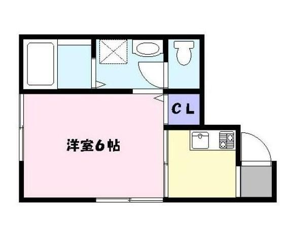 CALME・リーオ(1K/2階)の間取り写真
