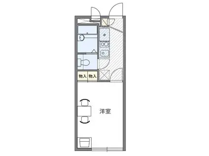 レオパレスさつきII(1K/1階)の間取り写真