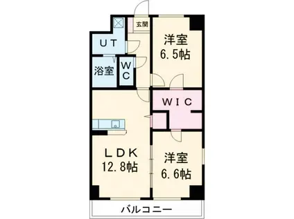 S-FORT宇都宮南大通(2LDK/1階)の間取り写真