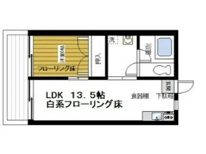 モリマートビル(1LDK/3階)の間取り写真