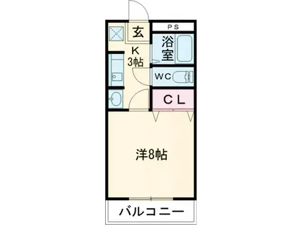 イーグルプレイス(1K/3階)の間取り写真