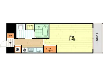 セレ二テ福島プリエ(1K/3階)の間取り写真