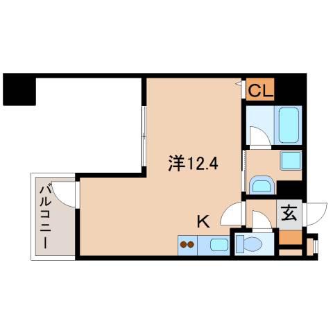 RAFFLS(ワンルーム/5階)の間取り写真
