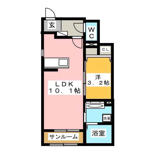 ジェイ・ジェイ1(1LDK/1階)の間取り写真
