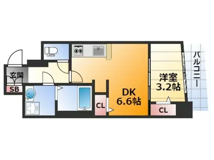 YOUS VIII番館(1DK/5階)の間取り写真