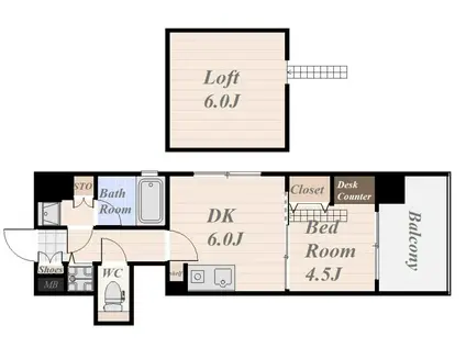 PLAIRE・SQUARE(1DK/10階)の間取り写真