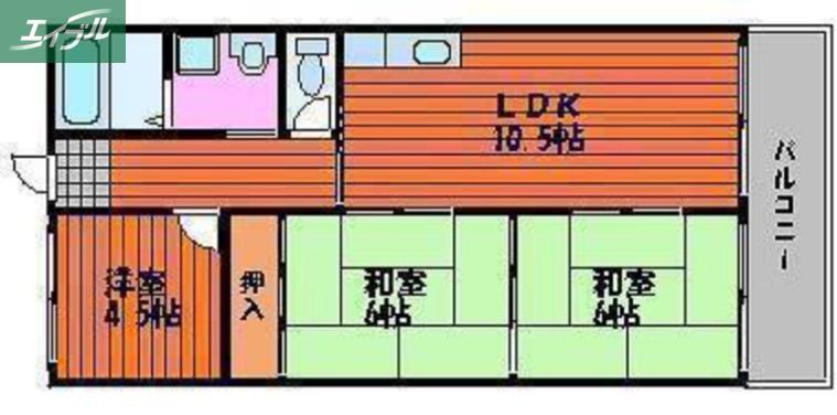 サンシャイン今(3LDK/2階)の間取り写真