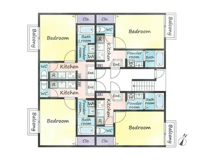 LARIA OMIYA(1K/1階)の間取り写真