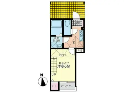 FRIEDEN (1K/1階)の間取り写真