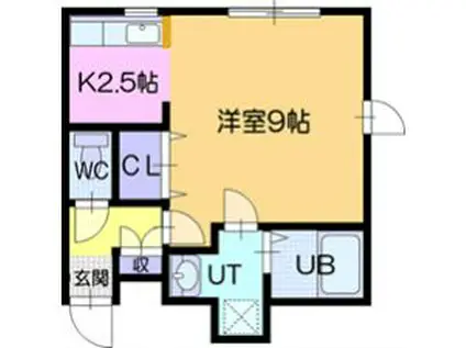 文京台K-STAGE 1(1K/2階)の間取り写真