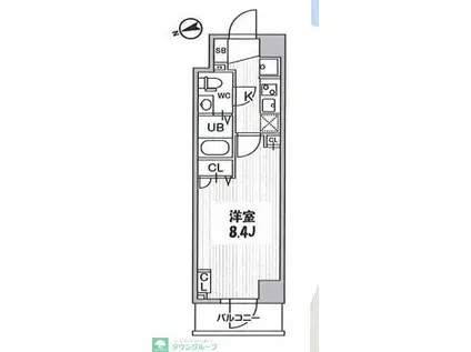 N-STAGE NERIMAKITAMACHI(1K/3階)の間取り写真