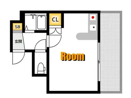 コマツエステート5(ワンルーム/7階)の間取り写真