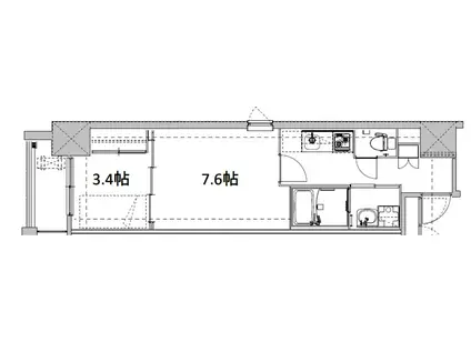 CAVANA本町(1LDK/8階)の間取り写真