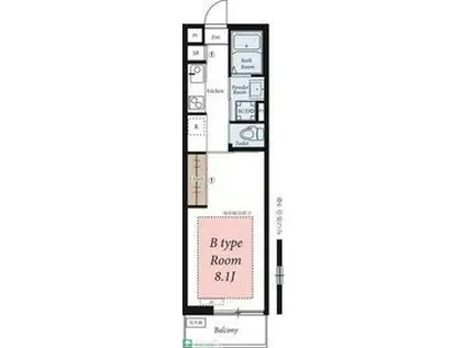 リブリ・カーサ新白岡(1K/3階)の間取り写真