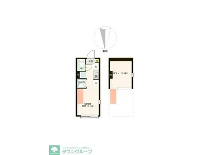 ハーモニーテラス都立家政(ワンルーム/1階)の間取り写真