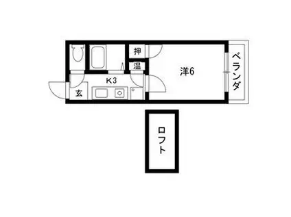 TOWN PLACE Z(1K/2階)の間取り写真