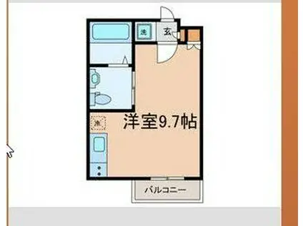 ベル・ボナール(ワンルーム/2階)の間取り写真