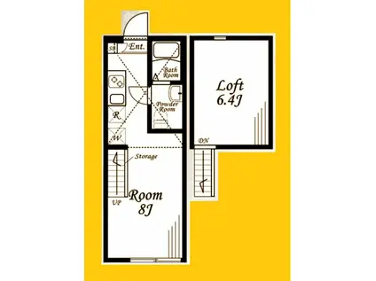 CASA SOLEADO(ワンルーム/1階)の間取り写真