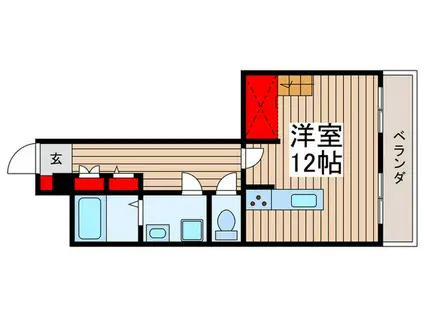 ニューパピヨン(ワンルーム/1階)の間取り写真