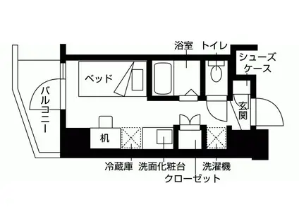 レジディア浦安III(ワンルーム/5階)の間取り写真