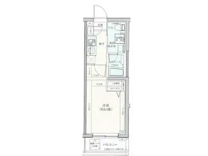 ロアール西大井(1K/3階)の間取り写真