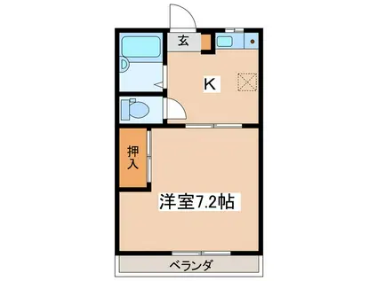 コーポ美鈴(1K/1階)の間取り写真