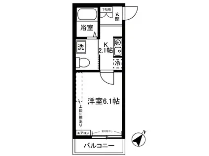 MOCAHOUSE モカハウス(1K/2階)の間取り写真