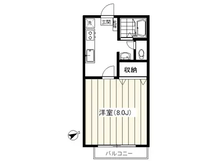 アステール桜丘(1K/1階)の間取り写真