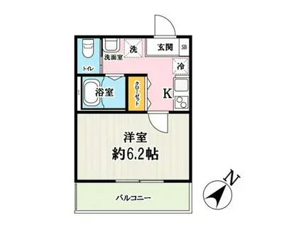 APRICOTTON(1K/2階)の間取り写真