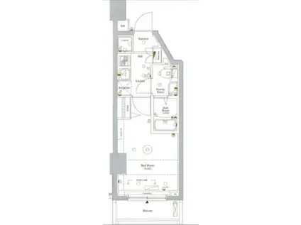 AXAS池袋本町(1K/1階)の間取り写真