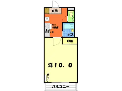 ハイツローラン(1K/2階)の間取り写真